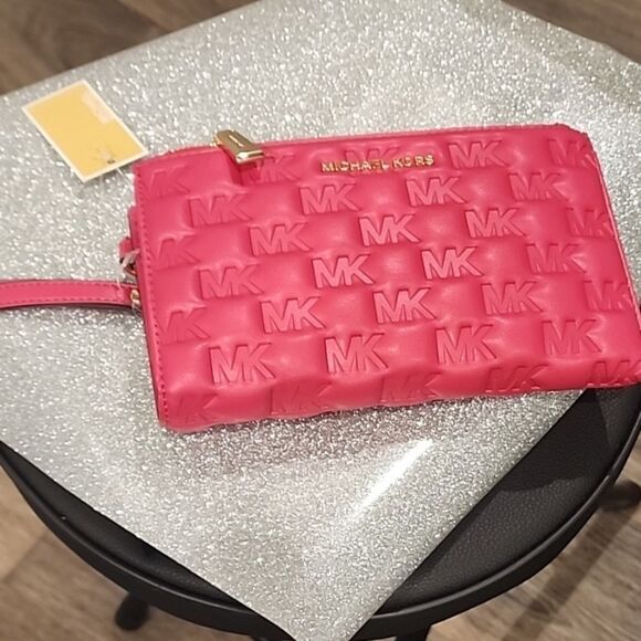 Michael Kors Logo Embossed Faux Leather Wallet - Picture 8 of 11